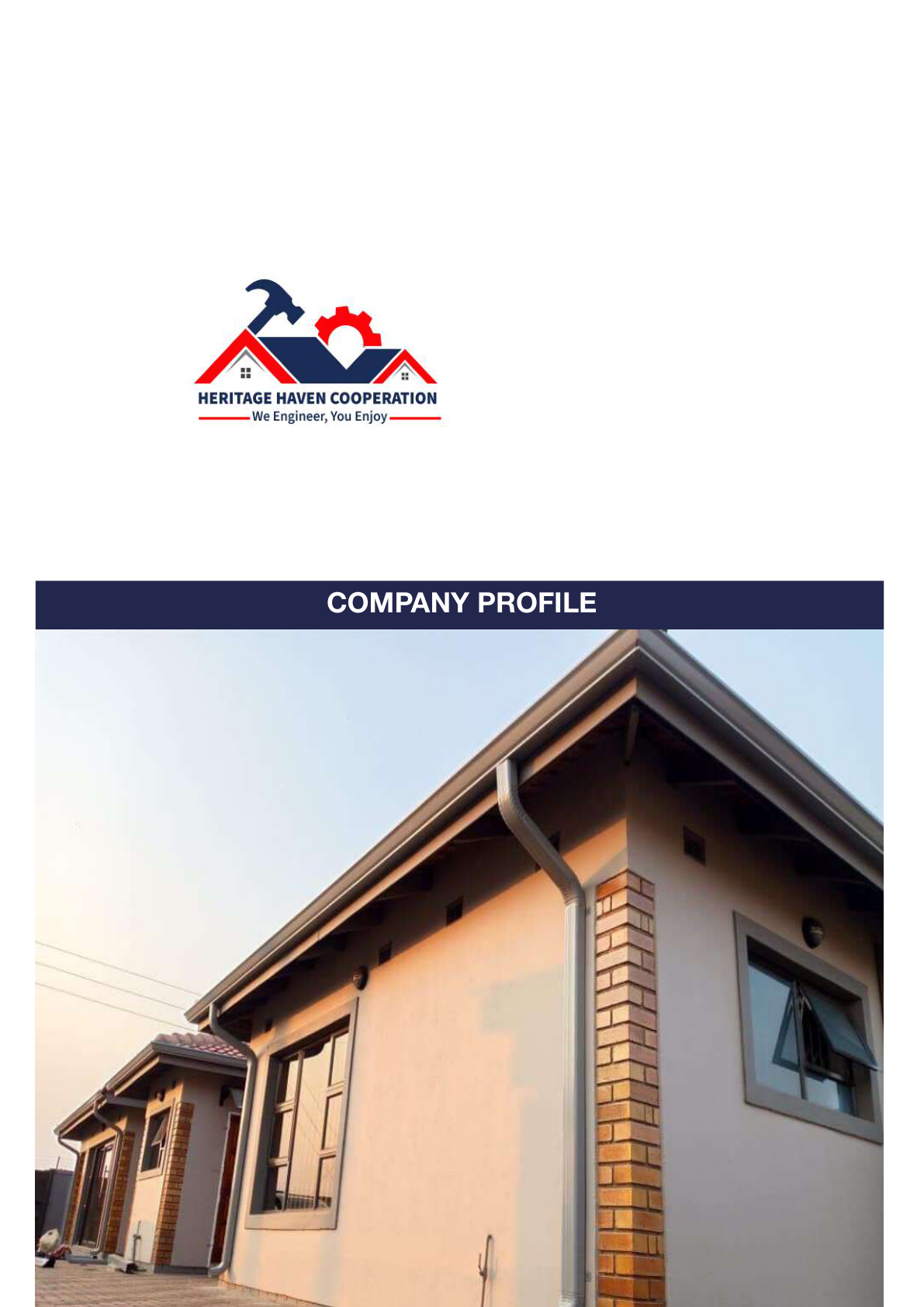 A completed home with guttering installed